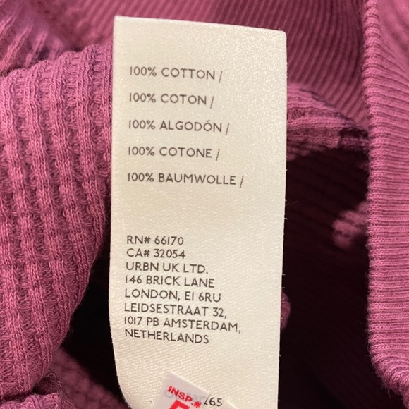 Free People Santa Clara Thermal Mulberry Size Medium NWT - Picture 5 of 6